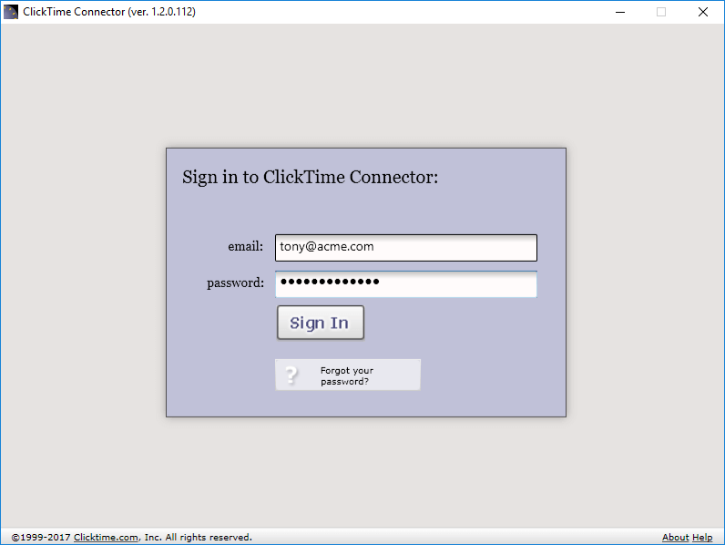 login clicktime