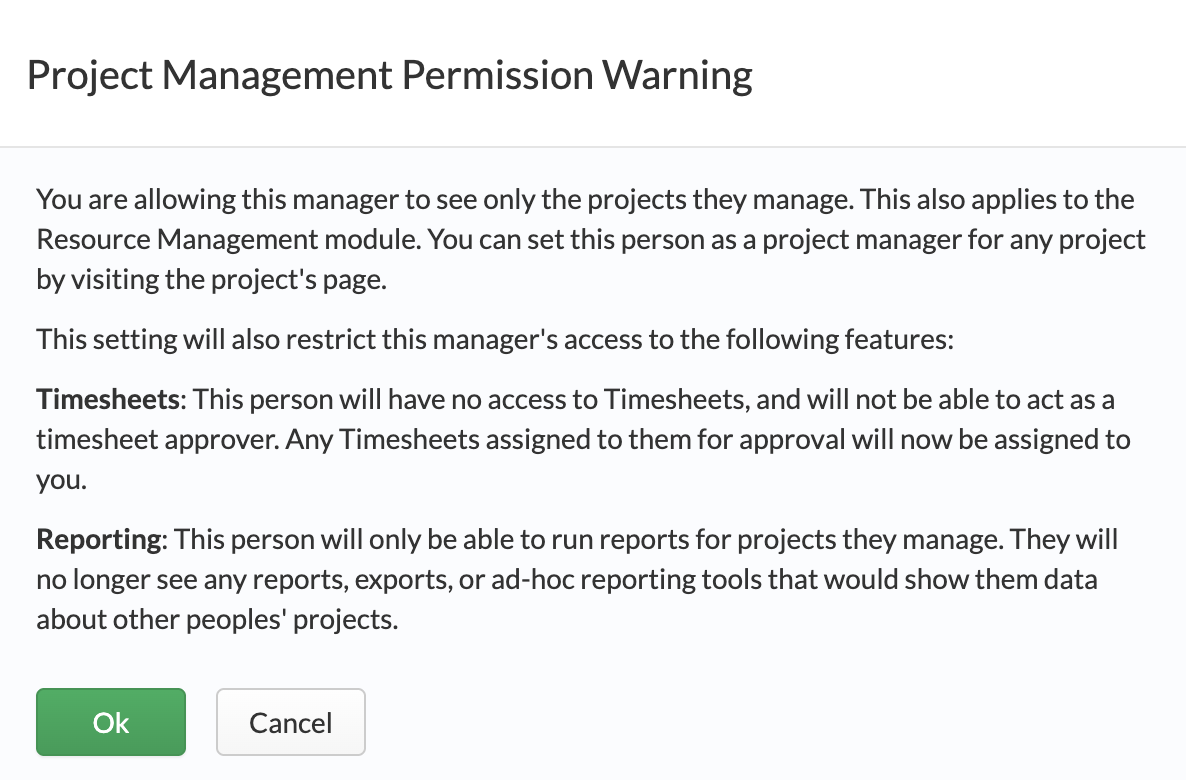Assigning project manager view