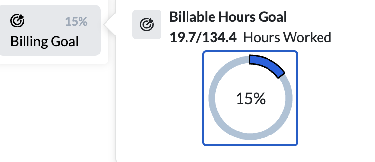 Billing Goal widget