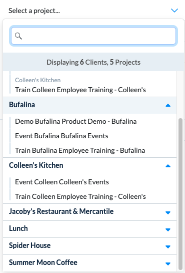 Accordion dropdown