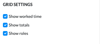 Worked time display in Resource Grid