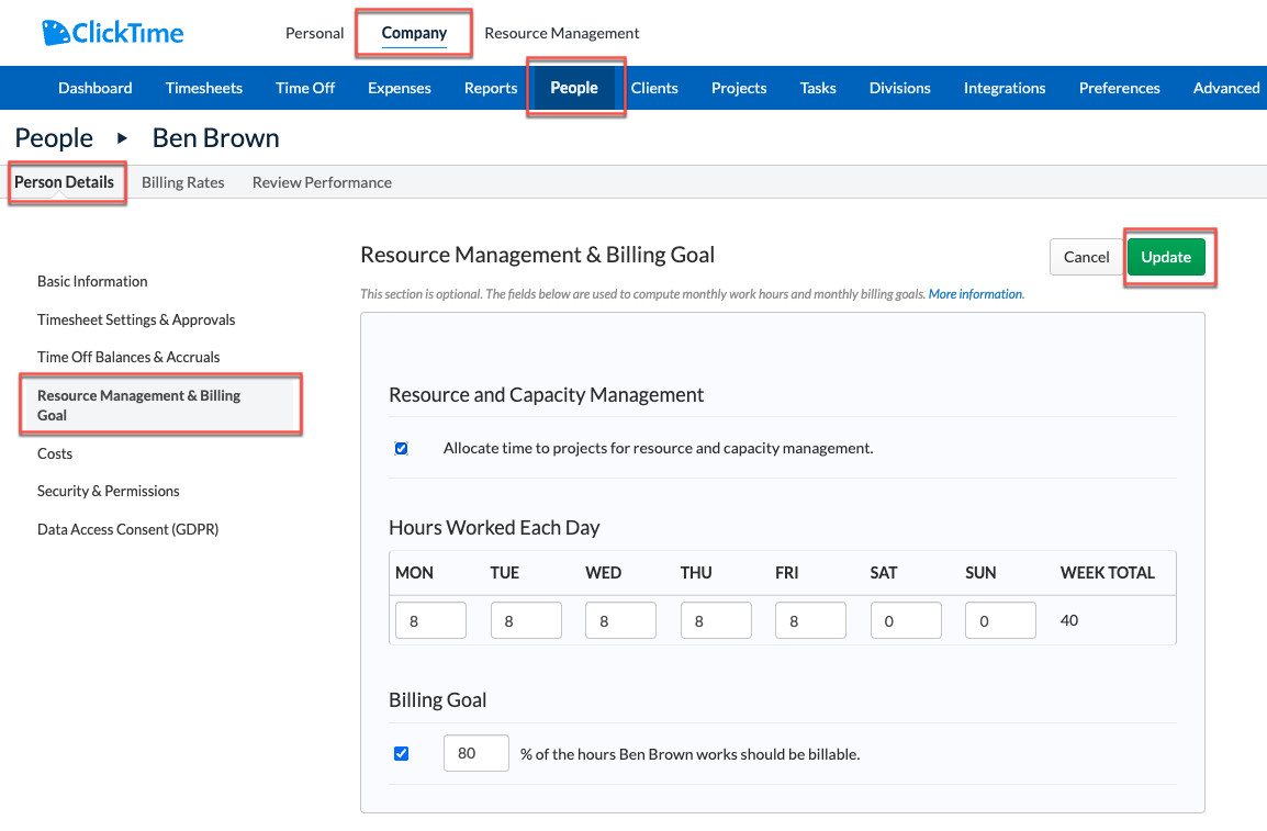 Person eligibility toggle in People → Edit