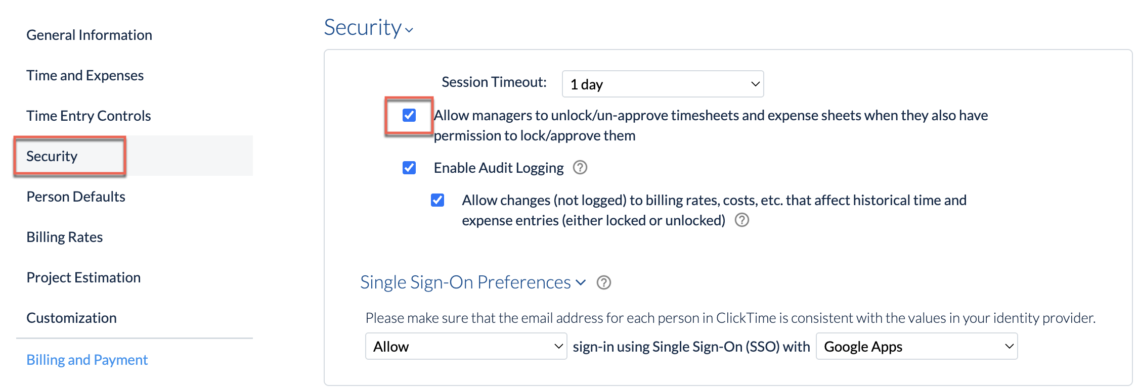 Security setting: allow Managers to unlock/unapprove