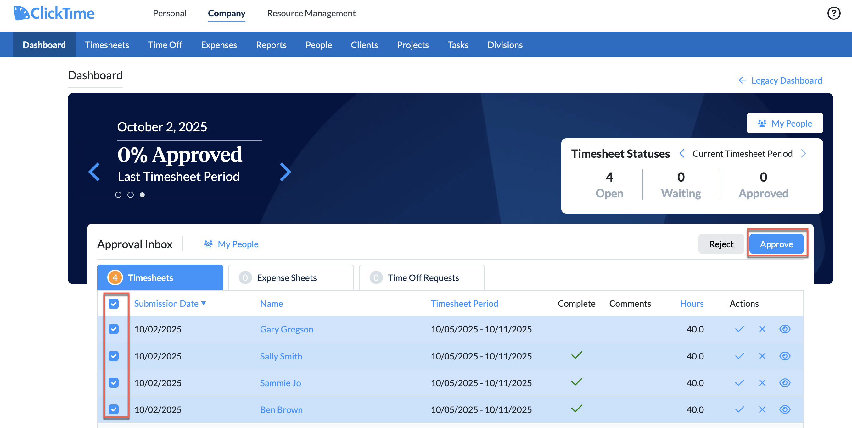 Approval Inbox overview