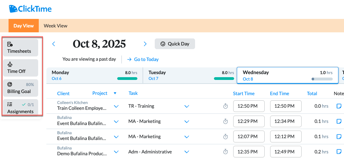 Widgets available while overriding