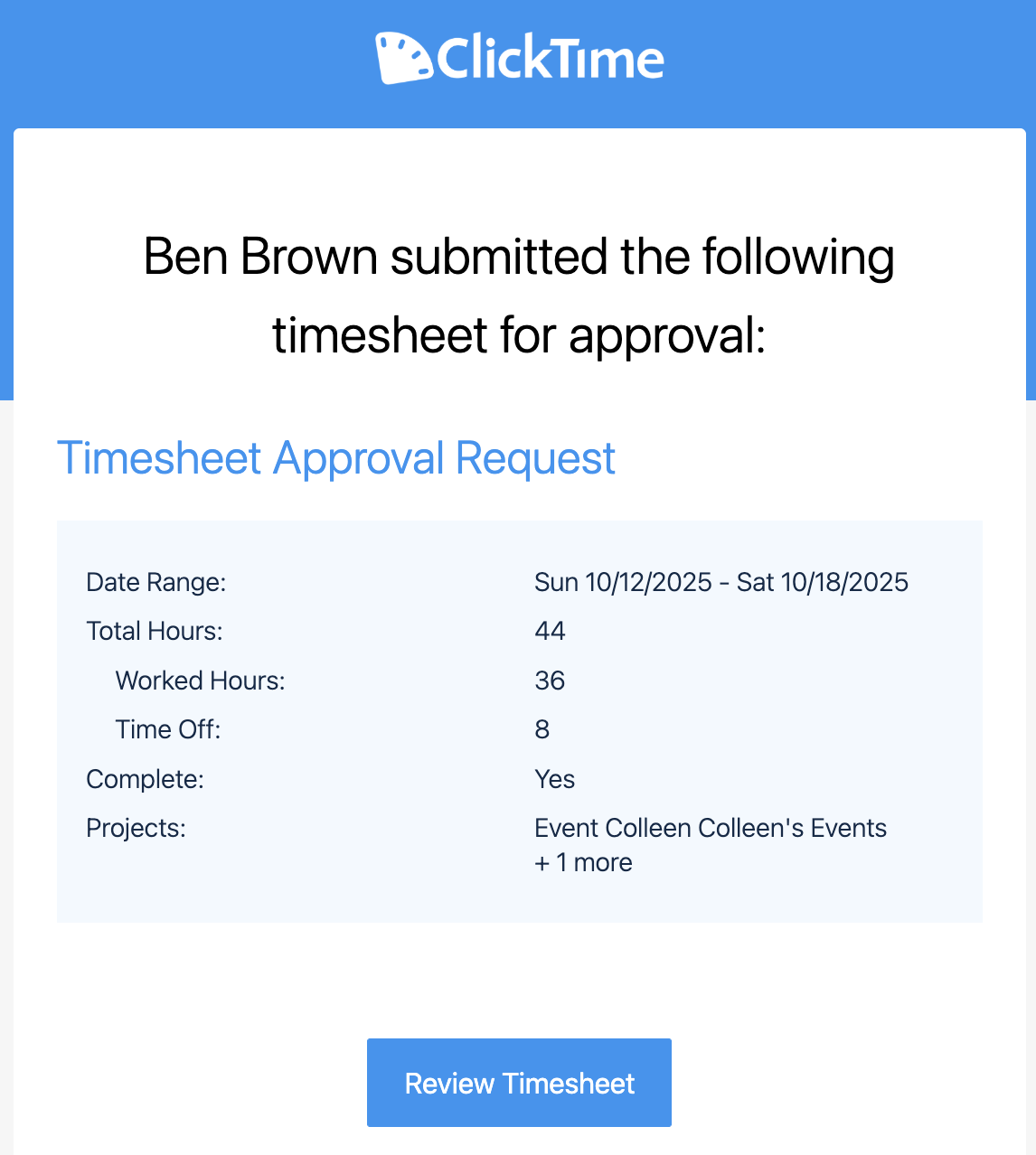 Submission email to approver