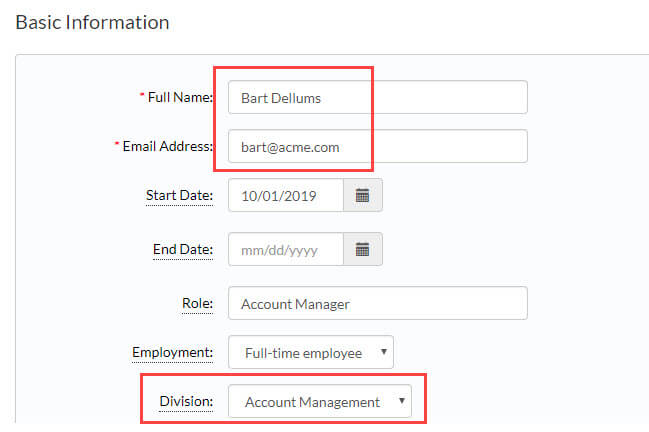 Create new Person in new Division