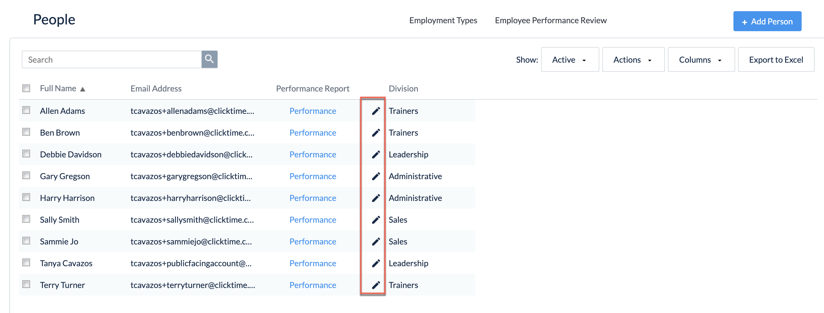 Open Person Details from Company → People