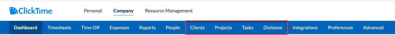 Terminology labels appearing in Day View selectors