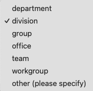 Terminology example for people grouping