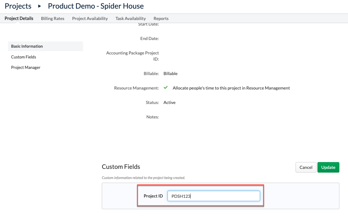 Company Preferences: Custom Fields – ClickTime Support