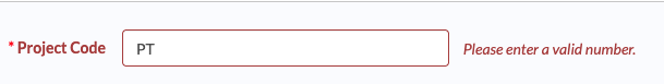 Number field on entry
