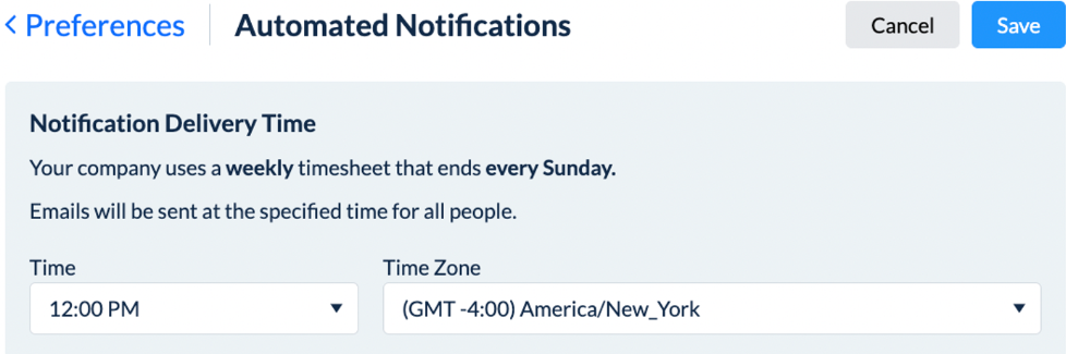Reminder scheduling options showing checkboxes and day offsets