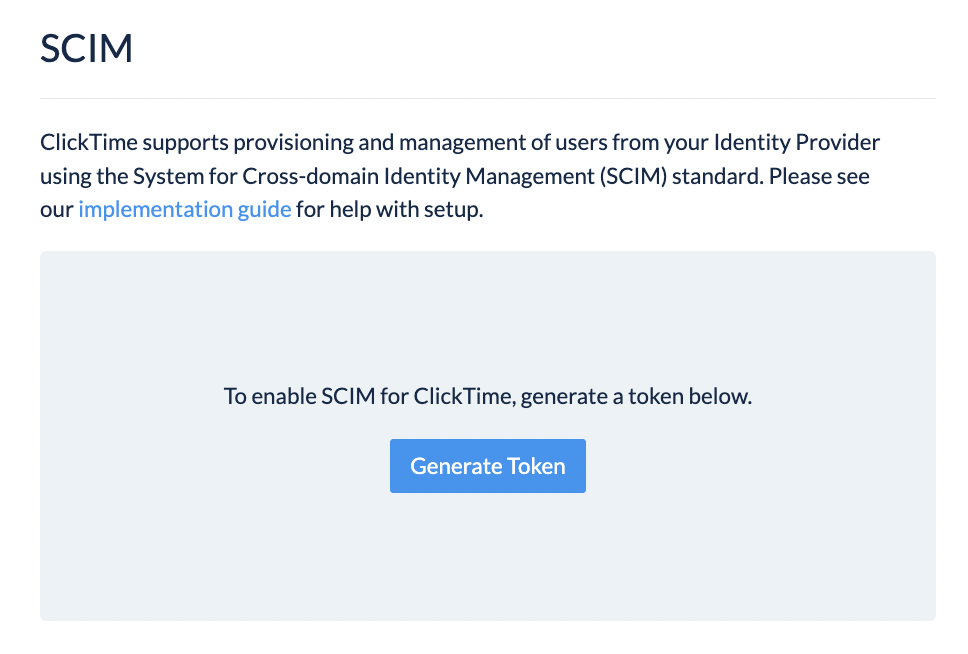 Generate SCIM token