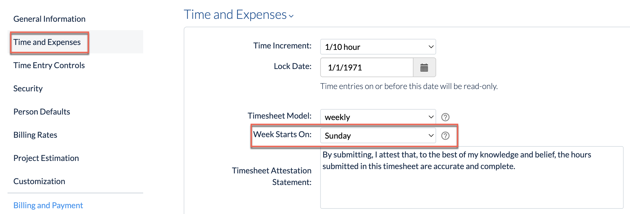 Start of Week setting driving weekly windows