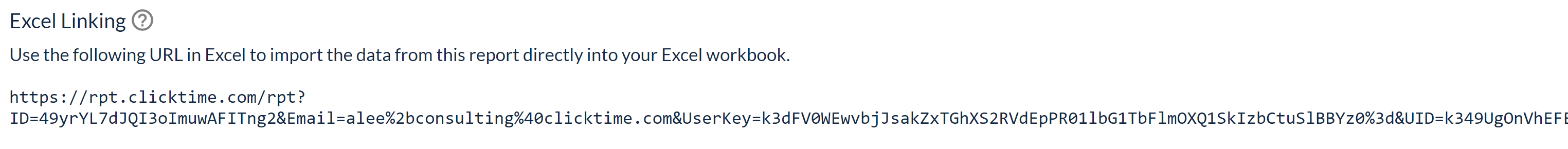 Data Linking link in Customizable Data Export results
