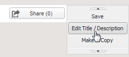 Edit Report Builder title and description