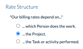 Project-based Billing Rate option