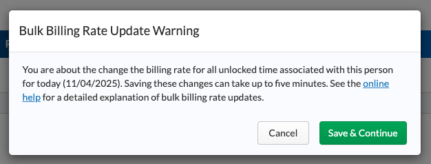 Security settings related to historical rate changes