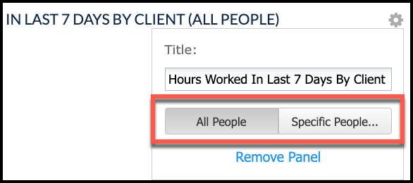Settings dialog for choosing which people to include in the last 7 days panel