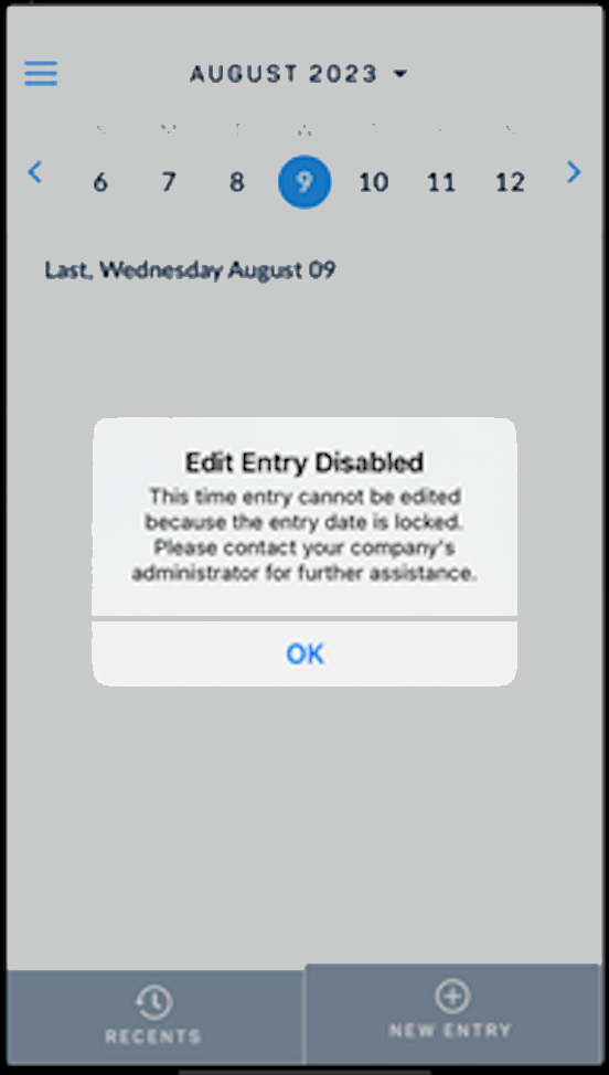 Mobile Error Messages and Known Issues – ClickTime Support