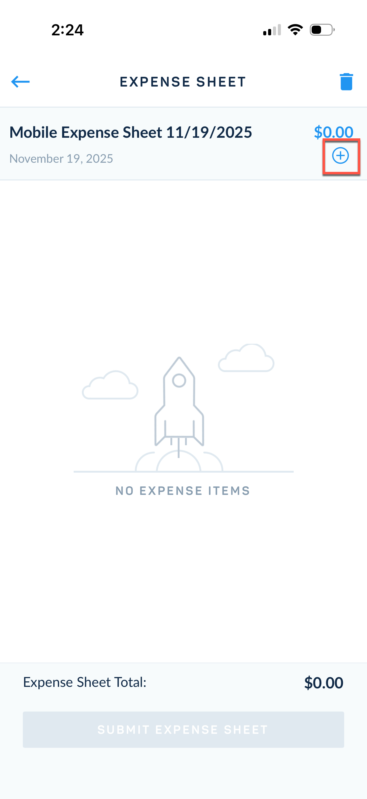 Add new expense item