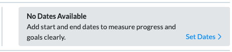 No Date Range Set message